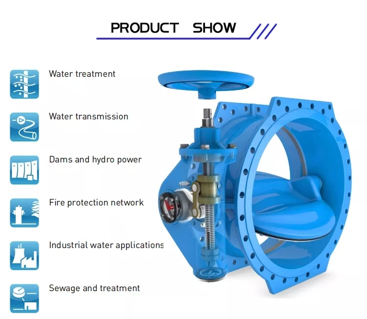 Oil Proof Double Flange Butterfly Valve, Rubber Vulcanized Seat