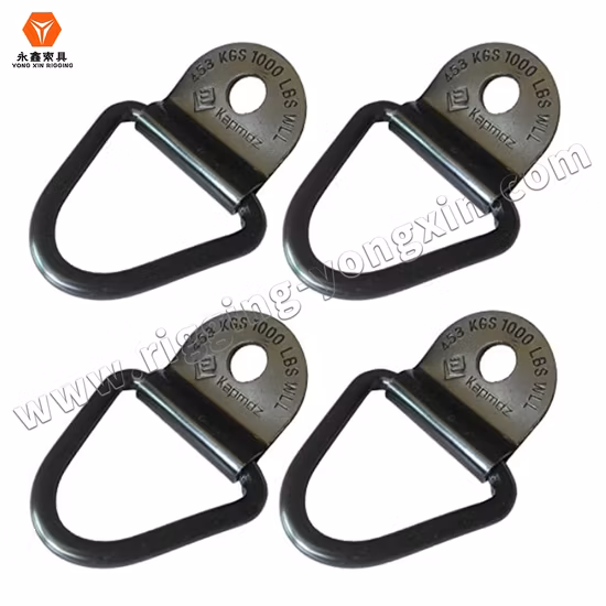 カスタマイズされた V リングブラックタイダウンアンカー 1/4 インチ高耐久スチールトレーラータイダウンリングフック